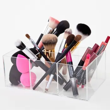 Desktop 6-Mreža Akril Make-up Orodja Škatla za Shranjevanje Ličila Držalo krtače