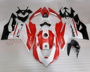 Za Ducati ABS Plastike Vbrizgavanje Oklep Komplet za 899 PANIGALE 2012 2013 2016 Motocikel Karoserija Prekrivala Red & White