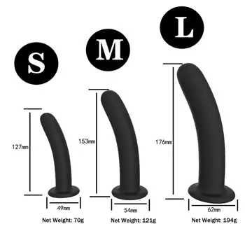 Mini Nemoteno Silikonski Vibrator Analni Čep Črnega Silikona Massager priseska Nepremočljiva Klitoris Masturbator Adult Sex Igrače