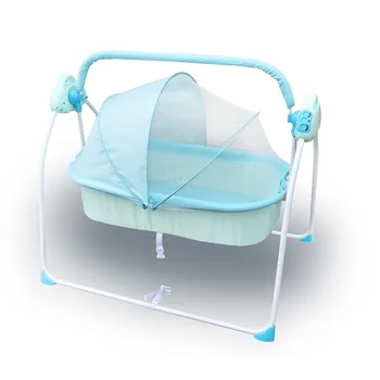 Prenosni Newborn baby bed električni stresalnik zložljiva spalne košare Zibelka Posteljo Samodejno Ravno Postaviti Jaslice