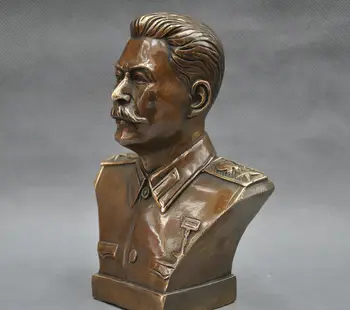 Ruski Super Človek Vodja Joseph Stalin Doprsni Bronasti Kip feng shui