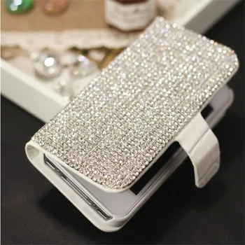Luksuzni Fashion Polno Bling Diamond Denarnice Flip Usnjena torbica Za Kritje Oneplus 8 7 Pro Ročno Primeru Kritje Za En Plus 7T Pro