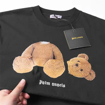 Palm Angeli medved kratkimi rokavi moški in ženske nekaj svoboden T-shirt high street hip-hop