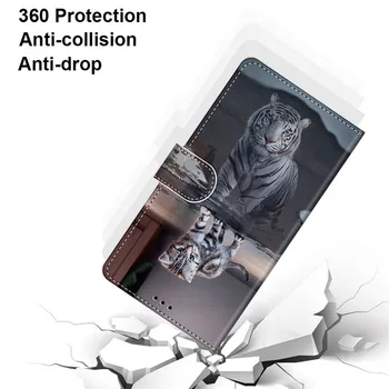 Za LG K41S K51S Primeru Cartoon Živali Flip Denarnica Usnje Coque za LG Žamet K61 K31 Aristo 5 Q70 K40S K50S K30 K20 2019 Pokrov