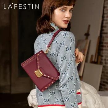 LA FESTIN 2020autumn nov modni multi-funkcijo žensk torba Evropski in Ameriški stil Messenger bag zakovice okraskov
