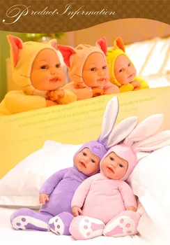 ZIZI RIBE Polnjene Baby Doll Igrače Za Otroke Silikonski Rodi Živ Dojenčki Veren Otroci Igrače za Spanje, ki so Prerojeni Lutka Za Otrok Igrača