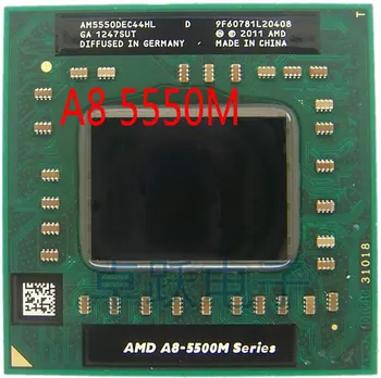 AMD Laptop A8 CPU 5500M serije A8-5550M A8 5550M AM5550DEC44HL Socket FS1 CPU 4M Cache/2.1 GHz/Quad-Core procesor za Prenosnik