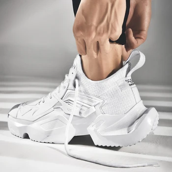 G. CO Novih Moških Priložnostne Čevlji Podplat Superge Višina Platforme Mens Čevlji Modni Črno Beli Moški Odraslih Čipke Zapatos De Hombre