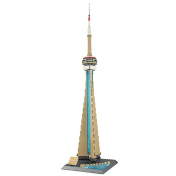 Avtor Strokovnih CN Tower v Torontu Mesto Kanade Street view Model zidarske Opeke, Bloki nastavite Izobraževalne igrače