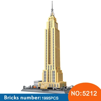 WANGE 5212 gradniki Svetovno Znane Arhitekture Serije Empire State building of NewYork Smešno Igrače za Otroke