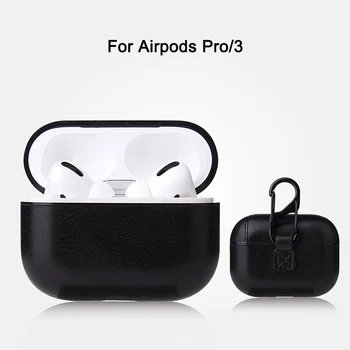 Krasen Usnjena torbica za Apple Air stroki 3 Pro Zaščitnik Primeru Za Apple Airpods Pro Kavljem correa Za Airpods Pro 3 2 1 Pokrov