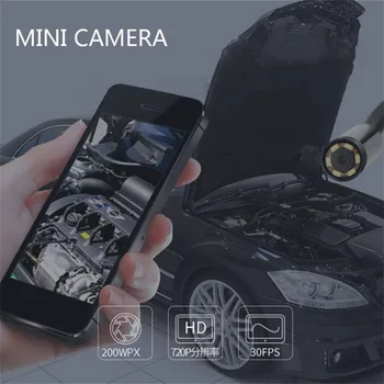 6LED 1M/7mm Objektiv Uho Čistilo Endoskop Nepremočljiva Pregled Borescope Kamera za Android PC Telefon & Prenosni Napravi Zdravstvenega Varstva