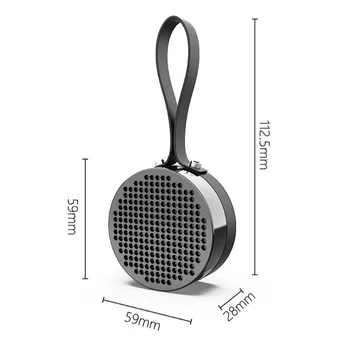 Brezžični Bluetooth Zvočnik Ultra Mini Bas Zvok Hi-fi Multi-funkcijo Kovinski Prenosni Zunanji Osebnost Nepremočljiva Zvočnik