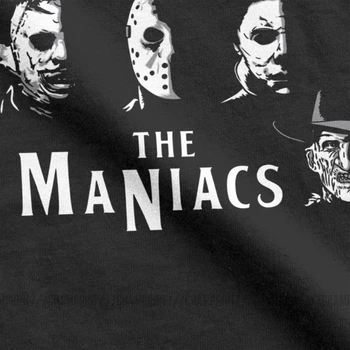 Maniacs T-Shirt za Moške Grozo Halloween Scary petek 13. Jason Voorhees Freddy Cotton Tee Kratek Rokav T Srajce Stranka
