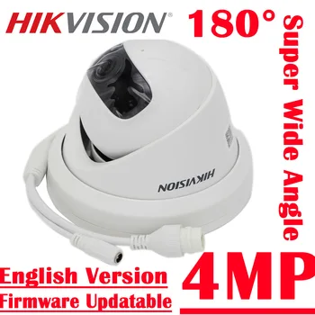 Original hikvision DS-2CD2345G0P-sem Boljši od DS-2CD3345P1-I 4MP IR POE Super širokokotni Fiksni mini Kupolo Omrežna Kamera
