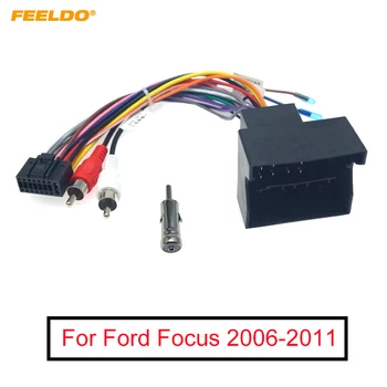 FEELDO 1PC Avto Avdio, DVD Predvajalnik 16PIN Android Napajalni Kabel Adapter z FM Plug Za Ford Focus 06-11 Radio Napeljava varnostni Pas