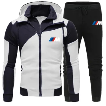 2-kos šport za moške hooded majica + pantsPullover hooded šport obleko modne casual men ' s obleko oblačila velikosti S-3XL