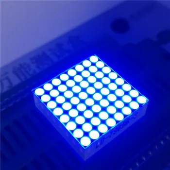 10pcs Skupno Katodo/ Anode, šahovnica z 8 × 8 Mini Dot Matrix LED Zaslon Modra/Bela/Jade Zelena Digitalni Cev 16p 20mmx20mm 1.9 mm