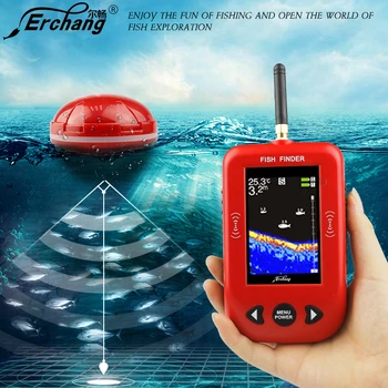 Erchang F3C Brezžični Daljinski Sonar za ribolov 100 M vodne globine echo c ribolov finder Jezero Morski Ribolov