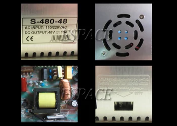 10pcs/veliko Novega modela 48V 10A 480W Stikalni napajalnik Gonilnik za LED Trak AC 100-240V Vhod DC 48V brezplačno, fedex,