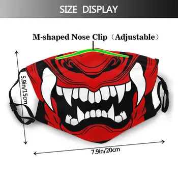 Samurai Oni Japonski Stroj Usta, Obraz Maske z filtri Proti Vetru Dustproof Poliester zaščitni Pokrov Respirator za Odrasle