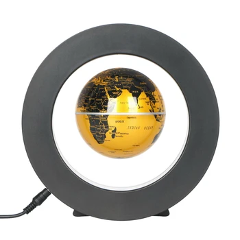 LED Anti Gravity, ki Plava na Zemljevidu Sveta O Obliki Magnetnega Lebdenja Svetu Tellurion Otrok Spalnica Zemlji Nočna Lučka