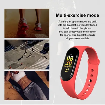 M4 Smart Band Fitnes Tracker Pametna Zapestnica Bluetooth Smarthwatch Srčni Utrip, Krvni Tlak Smartband Spremljanje Zdravstvenega Manžeta