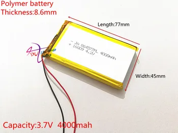 3,7 v litij-polimer baterija 4000 mah 864577 mobilno napajanje tablet 7 'tablet