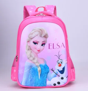 Disney otroška šolska torba Osnovne Šole, v Razrede 1-3 Fantje in Dekleta Risanka Avto Zmanjša Slemena Nahrbtnik bookbag zamrznjene princesa