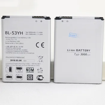 Telefon Nadomestno Baterijo BL-53YH za LG G3 D830 D850 D851 D855 LS990 VS985 F400 LG G3 BL53YH Mobilne Notranjo Baterijo 3000mah