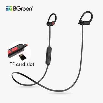BGreen Bluetooth 5.0 Šport Slušalke Brezžične Športne Slušalke Stereo Nepremočljiva IPX4 TF Kartice za Predvajanje Slušalke Z Uho Kavelj