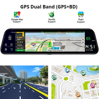 Bluavido 4G Android 8.1 Avto rearview Mirror DVR GPS Navigacija 2G RAM Hitro Teči HD 1080P Dash Cam Video Snemalnik Remote Monitor