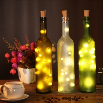 10 Kosov, Vina, Steklenica, Plute Niz LED Luči Baterije Vila Lučka Garland za Božično zabavo, Poroko Notranja Zunanja Dekoracija
