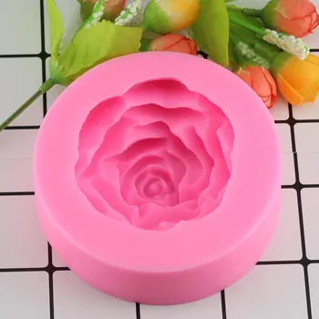 Mujiang 3D-Rose Oblika Milo Plesni Čokolada Silikonski Kalup Pladenj za Domačo Izdelavo DIY Roža Milo Kalupi