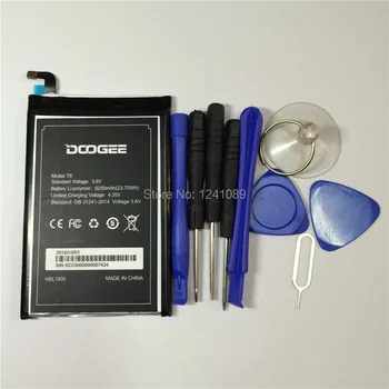 Mobilni telefon baterija DOOGEE T6 baterije 6250mAh Darilo demontaža orodij Dolg čas pripravljenosti DOOGEE Mobilne Opreme