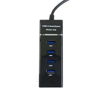 4 Vrata USB za Visoke Hitrosti Prenosa USB 3.0 Hub Podaljšek Adapter za Prenosni USB Razdelilnik Za Prenosni računalnik Prenosni RAČUNALNIK