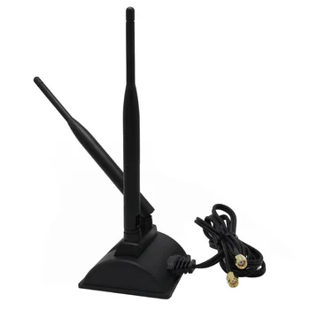 Wifi Antena, Dual Band 2,4 Ghz 5GHz 6dBi z Magnetno Bazo RP-SMA Moški Zunanja Antena za WiFi Usmerjevalnik Brezžična Omrežna Kartica