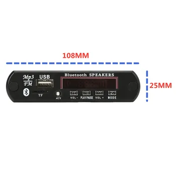 5V 12V 2*3W Ojačevalnik Bluetooth 5.0 Predvajalnik MP3 Dekoder Odbor 12V Avto FM Radio Modul Podpora FM TF USB, AUX Prostoročno Snemanje Klica