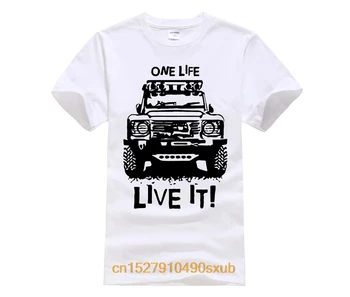 Landrover Defender 90 110 Eno Življenje Živite Off Road Land Rover Mens T Shirt