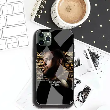 LeBron James Telefon Primeru Kaljeno Steklo Za iPhone 11 XR Pro XS MAX 8 X 7 6S 6 Plus SE Samsung S9 S10 S20 Plus Opomba 8 9 10