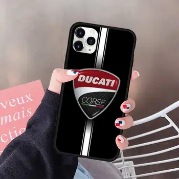 USAKPGRT Ducati Corse Logotip Black Primeru Mobilni Telefon Gume za iPhone 11 pro XS MAX 8 7 6 6S Plus X 5S SE 2020 XR primeru