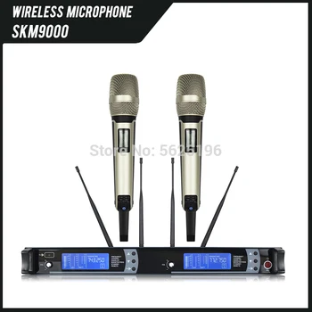 Vrhunska SKM9000 2-kanalni sprejemnik, dual karaoke res raznolikosti brezžični mikrofon SKM 9000 mic za fazi predstavo v živo