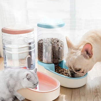 2 Kos/set Mačka Hranjenje Sklede za Pse Samodejni Podajalniki Pes Razpršilnik Vode Vodnjak Steklenico Za Mačke Posode za Hranjenje In Pitje