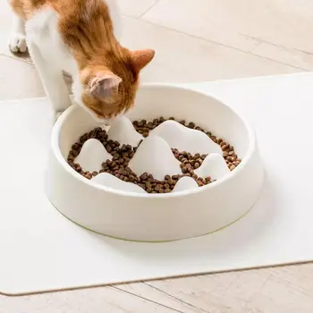 Youpin JORDAN&JUDY Pet Skledo Počasi Foodbowl Proti Drsenju Anti-Zadušitve Hill Obliko PP Material, nestrupen Posoda Za Psa, Mačka