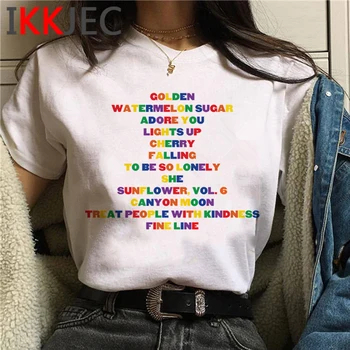 Harry Styles Zdravljenje Ljudi z Kidness Harajuku majica s kratkimi rokavi Ženske TPWK Fine Line Grafični T Shirt Anime Modi Tshirt Vrh Tees Ženski
