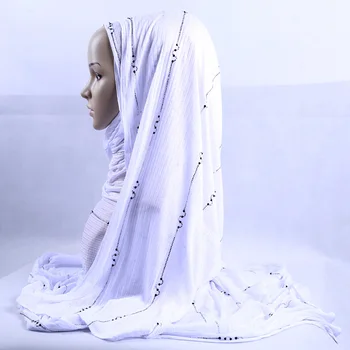 Moda Knitt Maxi Rute Lepe Nosorogovo Dolgo Ruto Zaviti Za Ženske Muslimanska oblačila Hidžab Skromnost Turban Headscarf Ukradel 200x120cm