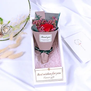 Rose Simulacije Milo Cvet Valentinovo Darilo, Poročni Dekoracijo Simulacije Šopek Rose Posušen Cvet Šopek