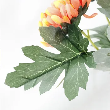 5 Glav Velike Rože Svilene Chrysanthemum Umetni Cvetovi Ognjiča Jesen Poroka Domu Dekorativni Ponaredek Rastline Veje A8736