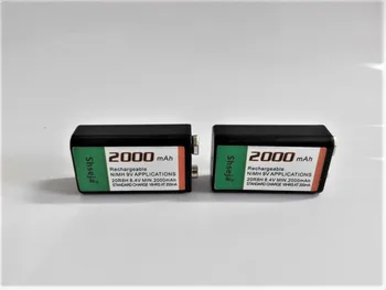Visoka kakovost 4PCS 2000mah NiMH 9V polnilne baterije + 1pcs Univerzalno 9v aa aaa baterija polnilnik