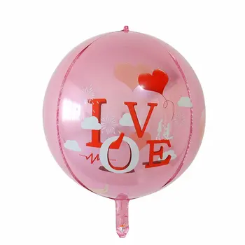 20pcs 22 palčni 4D Kubičnih Ljubezen Folija Baloni Poroka Okraski Baloon Valentinovo Stranka Dobave Napihljivi Rojstni dan